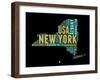 New York Word Cloud 1-NaxArt-Framed Art Print