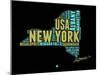 New York Word Cloud 1-NaxArt-Mounted Art Print