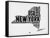 New York Word Cloud 2-NaxArt-Framed Stretched Canvas