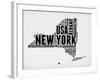 New York Word Cloud 2-NaxArt-Framed Art Print