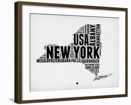 New York Word Cloud 2-NaxArt-Framed Art Print