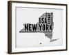 New York Word Cloud 2-NaxArt-Framed Art Print
