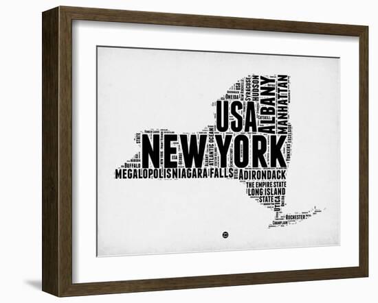 New York Word Cloud 2-NaxArt-Framed Art Print