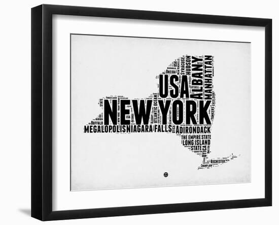 New York Word Cloud 2-NaxArt-Framed Art Print