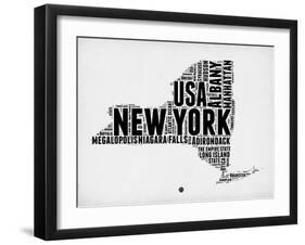 New York Word Cloud 2-NaxArt-Framed Art Print