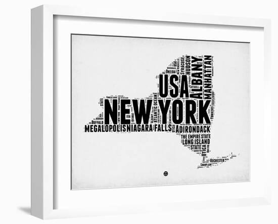 New York Word Cloud 2-NaxArt-Framed Art Print