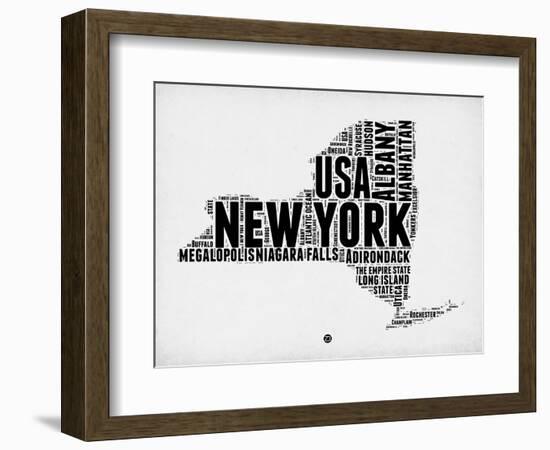 New York Word Cloud 2-NaxArt-Framed Art Print