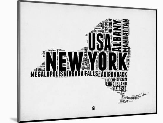 New York Word Cloud 2-NaxArt-Mounted Art Print