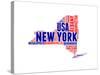 New York Word Cloud Map-NaxArt-Stretched Canvas