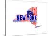 New York Word Cloud Map-NaxArt-Stretched Canvas