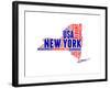 New York Word Cloud Map-NaxArt-Framed Art Print