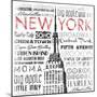New York Words Mate-Jace Grey-Mounted Art Print