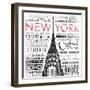 New York Words-Jace Grey-Framed Art Print