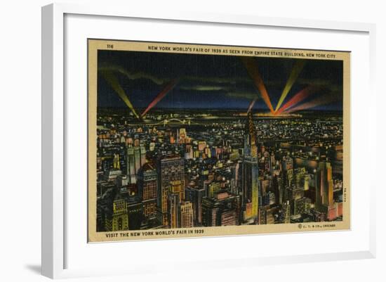 New York World's Fair of 1939 As Seen from Empire State Building-null-Framed Art Print