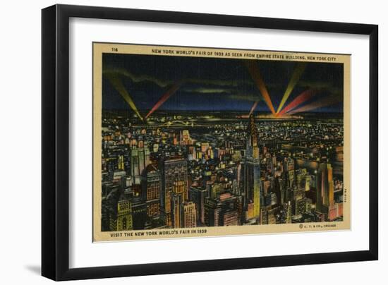 New York World's Fair of 1939 As Seen from Empire State Building-null-Framed Art Print