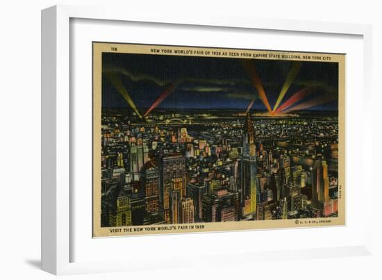 New York World's Fair of 1939 As Seen from Empire State Building-null-Framed Art Print