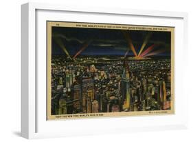 New York World's Fair of 1939 As Seen from Empire State Building-null-Framed Art Print