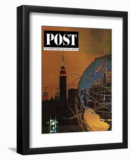 "New York World's Fair," Saturday Evening Post Cover, May 23, 1964-John Zimmerman-Framed Giclee Print