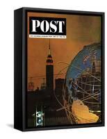 "New York World's Fair," Saturday Evening Post Cover, May 23, 1964-John Zimmerman-Framed Stretched Canvas
