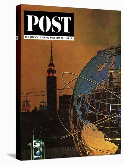 "New York World's Fair," Saturday Evening Post Cover, May 23, 1964-John Zimmerman-Stretched Canvas