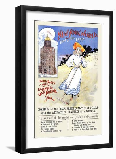 New York World Thrice A Week Edition.-null-Framed Art Print