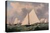 New York Yacht Club Regatta, 1856-Fitz Henry Lane-Stretched Canvas