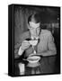 New York Yankee Joe Dimaggio Drinking Coffee-Carl Mydans-Framed Stretched Canvas