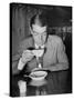 New York Yankee Joe Dimaggio Drinking Coffee-Carl Mydans-Stretched Canvas