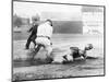 New York Yankee player slides into Base Photograph - New York, NY-Lantern Press-Mounted Art Print