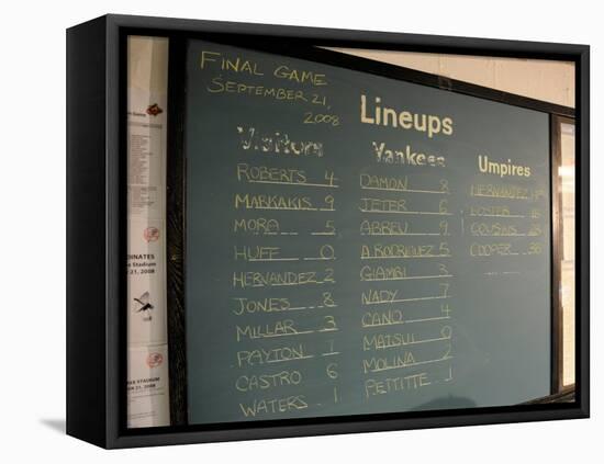 New York Yankee Stadium Finale Line Up, New York, NY-null-Framed Stretched Canvas