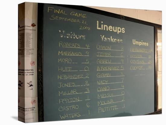 New York Yankee Stadium Finale Line Up, New York, NY-null-Stretched Canvas