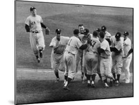 New York Yankees Celebrating During a World Series Game-null-Mounted Premium Photographic Print