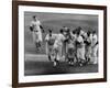 New York Yankees Celebrating During a World Series Game-null-Framed Premium Photographic Print