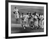 New York Yankees Celebrating During a World Series Game-null-Framed Premium Photographic Print