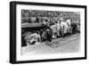 New York Yankees Dugout, Baseball Photo - New York, NY-Lantern Press-Framed Art Print