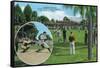 New York Yankees in Training Scene - St. Petersburg, FL-Lantern Press-Framed Stretched Canvas