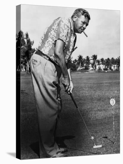 New York Yankees. Retired Outfielder Babe Ruth Playing Golf, Late 1940s-null-Stretched Canvas