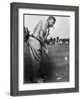 New York Yankees. Retired Outfielder Babe Ruth Playing Golf, Late 1940s-null-Framed Photo