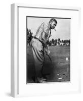 New York Yankees. Retired Outfielder Babe Ruth Playing Golf, Late 1940s-null-Framed Photo