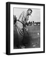 New York Yankees. Retired Outfielder Babe Ruth Playing Golf, Late 1940s-null-Framed Photo