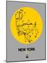 New York Yellow Subway Map-NaxArt-Mounted Art Print