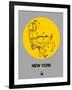 New York Yellow Subway Map-NaxArt-Framed Art Print