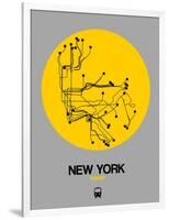 New York Yellow Subway Map-NaxArt-Framed Art Print