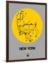 New York Yellow Subway Map-NaxArt-Framed Art Print