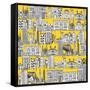 New York Yellow-Sharon Turner-Framed Stretched Canvas