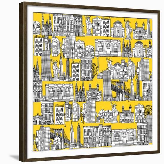 New York Yellow-Sharon Turner-Framed Premium Giclee Print