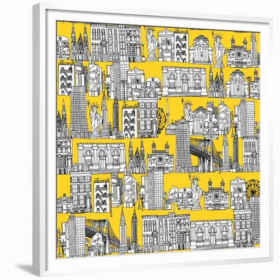 New York Yellow-Sharon Turner-Framed Premium Giclee Print