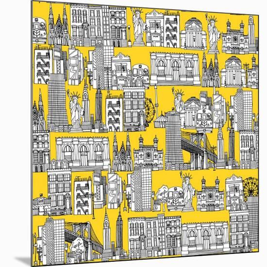 New York Yellow-Sharon Turner-Mounted Premium Giclee Print