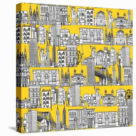 New York Yellow-Sharon Turner-Stretched Canvas