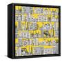 New York Yellow-Sharon Turner-Framed Stretched Canvas